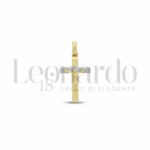 Modello Con Cristo in Oro Giallo e Oro Bianco da 1,5gr.