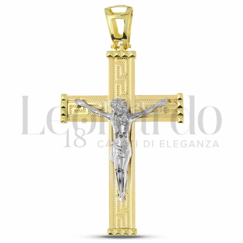 Modello Con Cristo in Oro Giallo e Oro Bianco da 12,7gr.