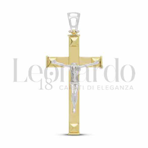 Modello Con Cristo in Oro Giallo e Oro Bianco da 4,5gr.