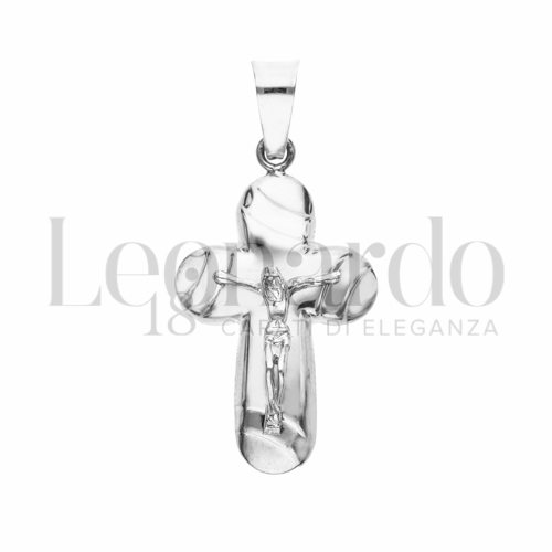 Modello Con Cristo in Oro Bianco da 2,4gr.