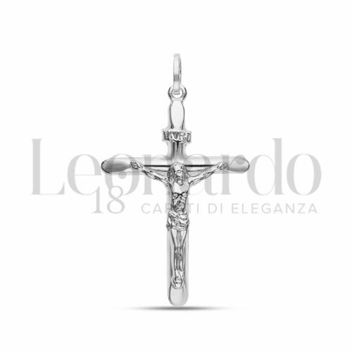 Modello Con Cristo in Oro Bianco da 1,6gr.