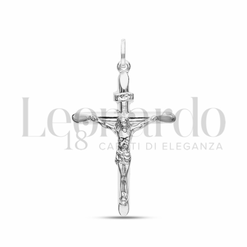 Modello Con Cristo in Oro Bianco da 2,3gr.