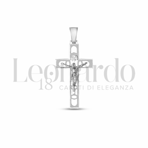 Modello Con Cristo in Oro Bianco da 1,3gr.