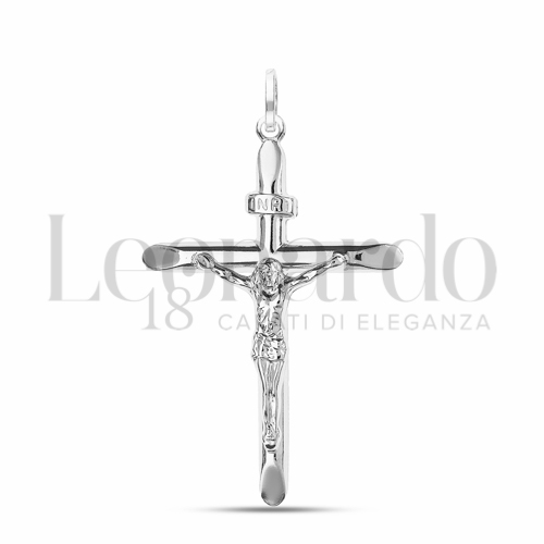 Modello Con Cristo in Oro Bianco da 1,7gr.