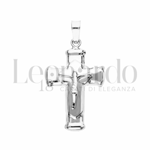 Modello Con Cristo in Oro Bianco da 2,6gr.