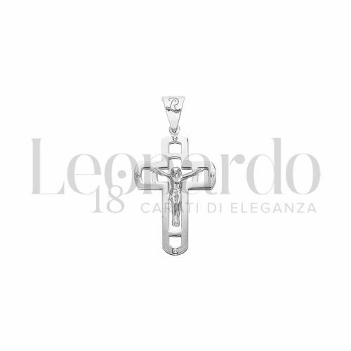 Modello Con Cristo in Oro Bianco da 1,2gr.