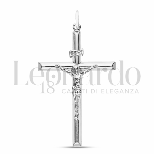 Modello Con Cristo in Oro Bianco da 3,3gr.