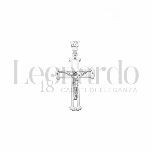 Modello Con Cristo in Oro Bianco da 1,1gr.