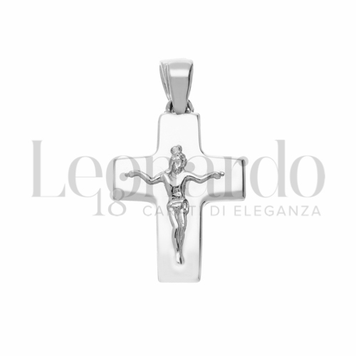 Modello Con Cristo in Oro Bianco da 1,5gr.