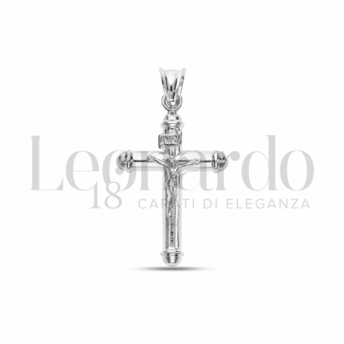 Modello Con Cristo in Oro Bianco da 1,8gr.