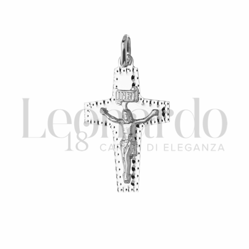 Modello Con Cristo in Oro Bianco da 1,3gr.