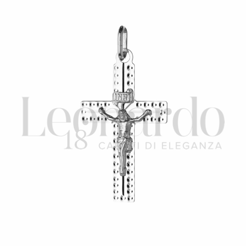 Modello Con Cristo in Oro Bianco da 1,2gr.