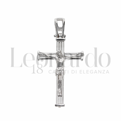 Modello Con Cristo in Oro Bianco da 2,2gr.
