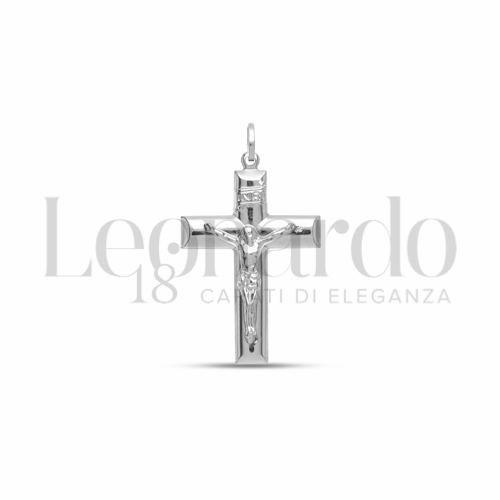 Modello Con Cristo in Oro Bianco da 1,7gr.