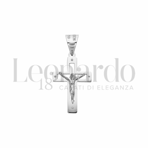Modello Con Cristo in Oro Bianco da 2,2gr.