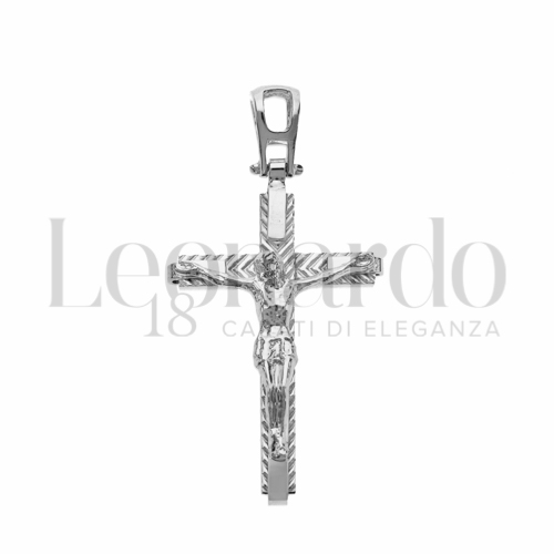 Modello Con Cristo in Oro Bianco da 2,1gr.