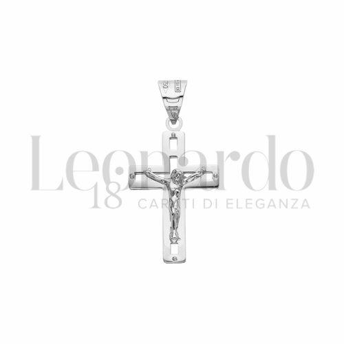 Modello Con Cristo in Oro Bianco da 2,3gr.