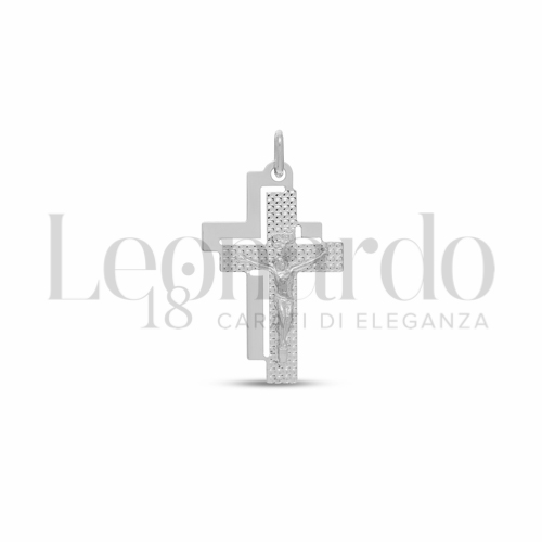 Modello Con Cristo in Oro Bianco da 1,5gr.