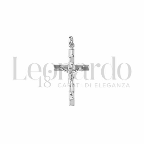 Modello Con Cristo in Oro Bianco da 1,3gr.
