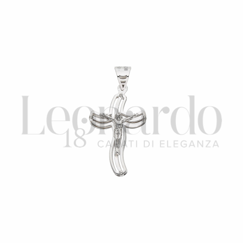 Modello Con Cristo in Oro Bianco da 1,1gr.