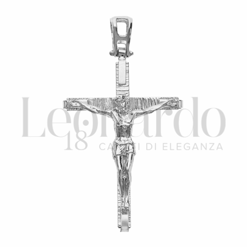 Modello Con Cristo in Oro Bianco da 2,6gr.