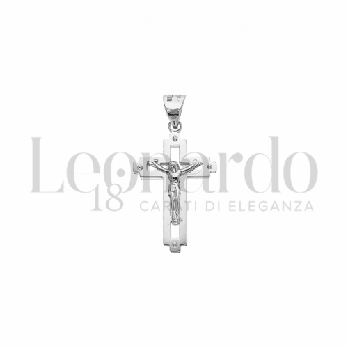 Modello Con Cristo in Oro Bianco da 1,3gr.