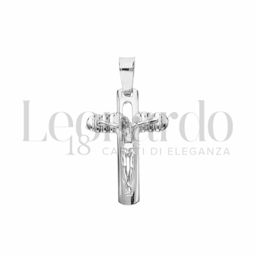 Modello Con Cristo in Oro Bianco da 2,6gr.
