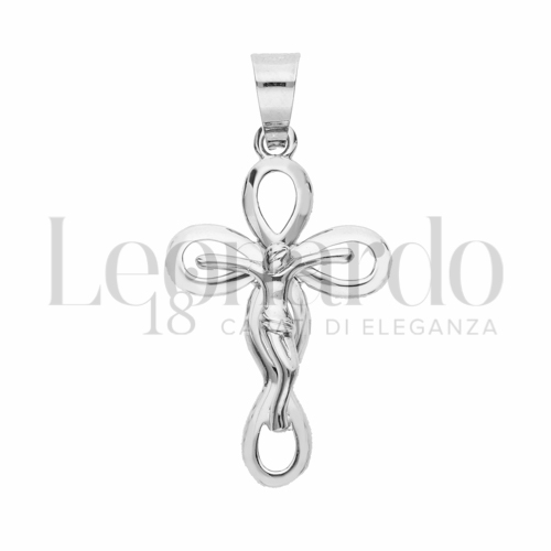 Modello Con Cristo in Oro Bianco da 5,2gr.