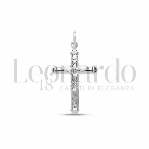 Modello Con Cristo in Oro Bianco da 1,9gr.