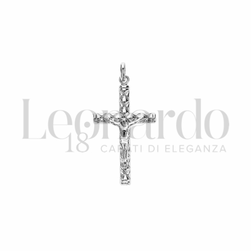 Modello Con Cristo in Oro Bianco da 1,2gr.
