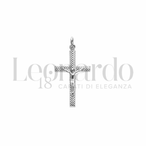 Modello Con Cristo in Oro Bianco da 1,2gr.