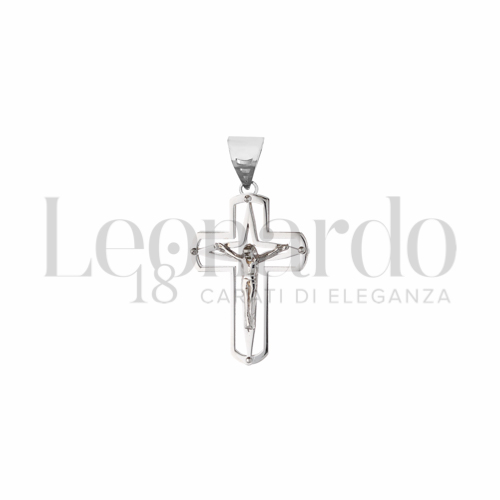 Modello Con Cristo in Oro Bianco da 1,2gr.