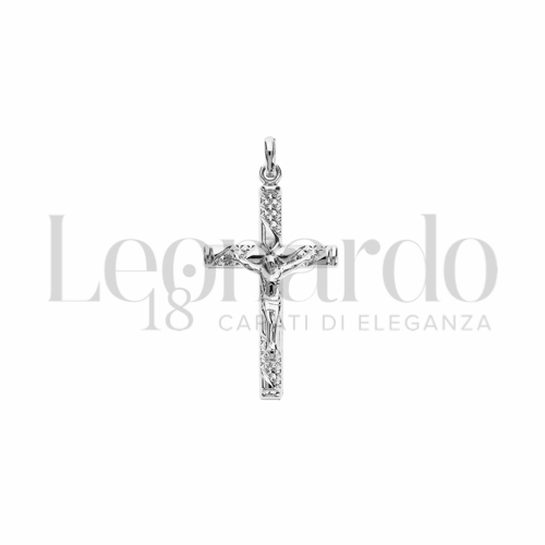 Modello Con Cristo in Oro Bianco da 1,3gr.
