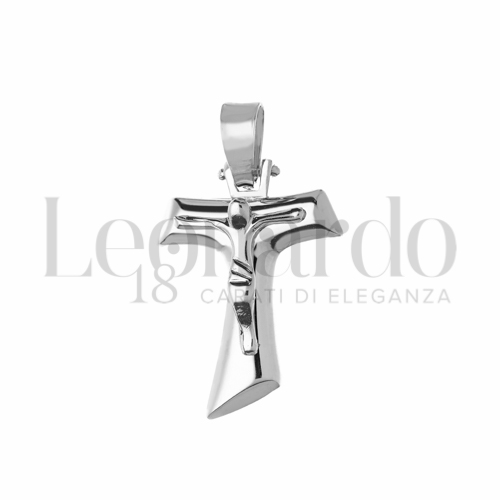 Modello Con Cristo in Oro Bianco da 3,7gr.