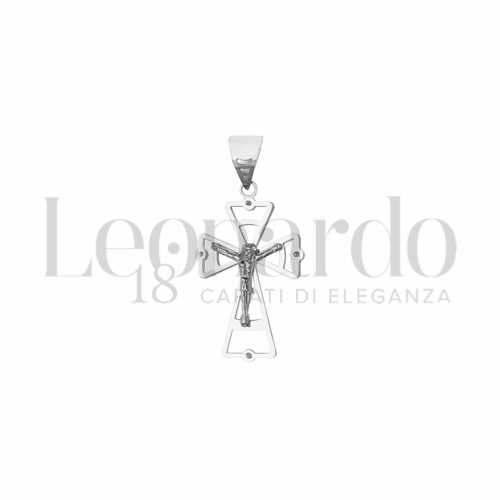 Modello Con Cristo in Oro Bianco da 1,3gr.