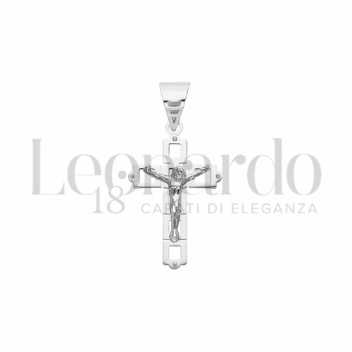 Modello Con Cristo in Oro Bianco da 2,1gr.