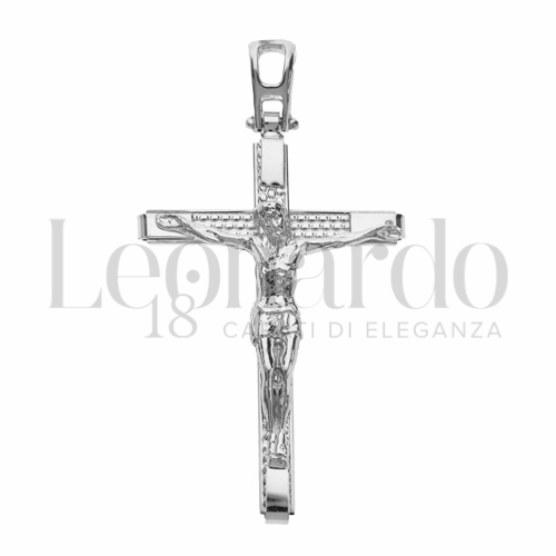 Modello Con Cristo in Oro Bianco da 2,5gr.