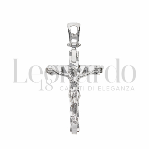 Modello Con Cristo in Oro Bianco da 2,1gr.