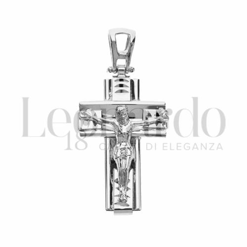 Modello Con Cristo in Oro Bianco da 3,6gr.
