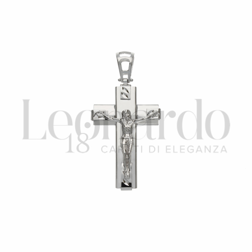 Modello Con Cristo in Oro Bianco da 4,4gr.