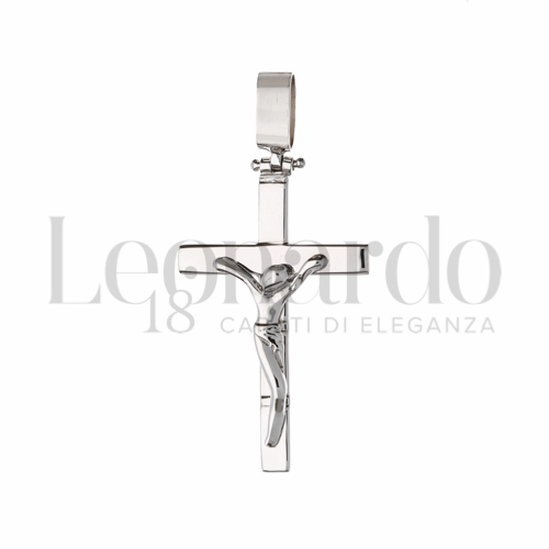 Modello Con Cristo in Oro Bianco da 2,2gr.