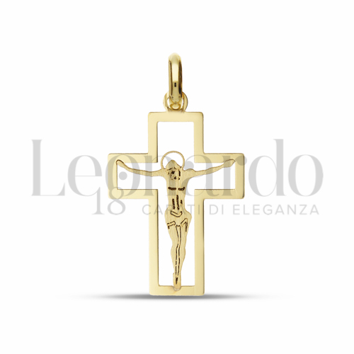 Modello Con Cristo in Oro Giallo da 0,8gr.