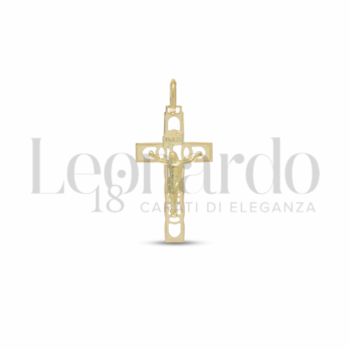 Modello Con Cristo in Oro Giallo da 0,8gr.