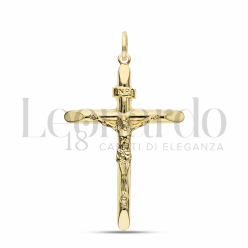 Modello Con Cristo in Oro Giallo da 1,7gr.
