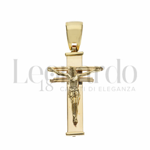 Modello Con Cristo in Oro Giallo da 3,4gr.
