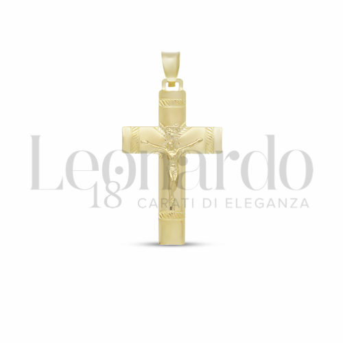 Modello Con Cristo in Oro Giallo da 1,7gr.