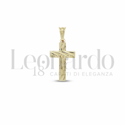 Pendenti Croce da Uomo in Oro 18 Carati Modello: Con cristo Misura: 1° 1,7g