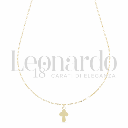 Pendenti Croce da Uomo in Oro 18 Carati Modello: Con catenina passante 42 cm rid a 40 Misura: 1&deg; Lavorazione o finitura: Lucida 1g