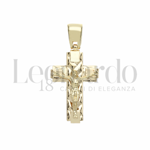 Modello Con Cristo in Oro Giallo da 3,4gr.
