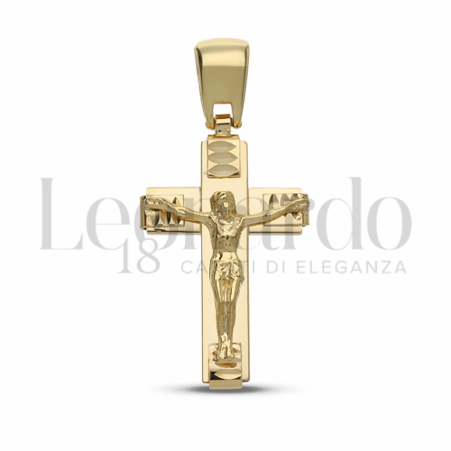 Modello Con Cristo in Oro Giallo da 3,2gr.